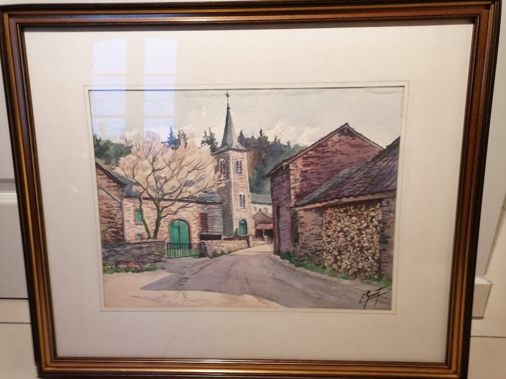GENOT EDWARD Aquarelles en parfait état sous cadre Etat neuf, Antiquités & Art, Enlèvement