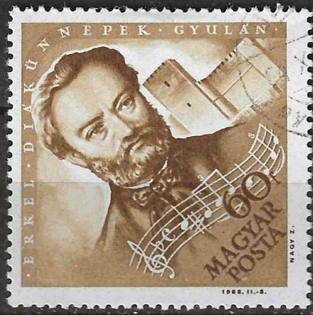 Hongrie 1963 - Yvert 1549 - Personnages célèbres (ST), Timbres & Monnaies, Timbres | Europe | Hongrie, Envoi, Affranchi