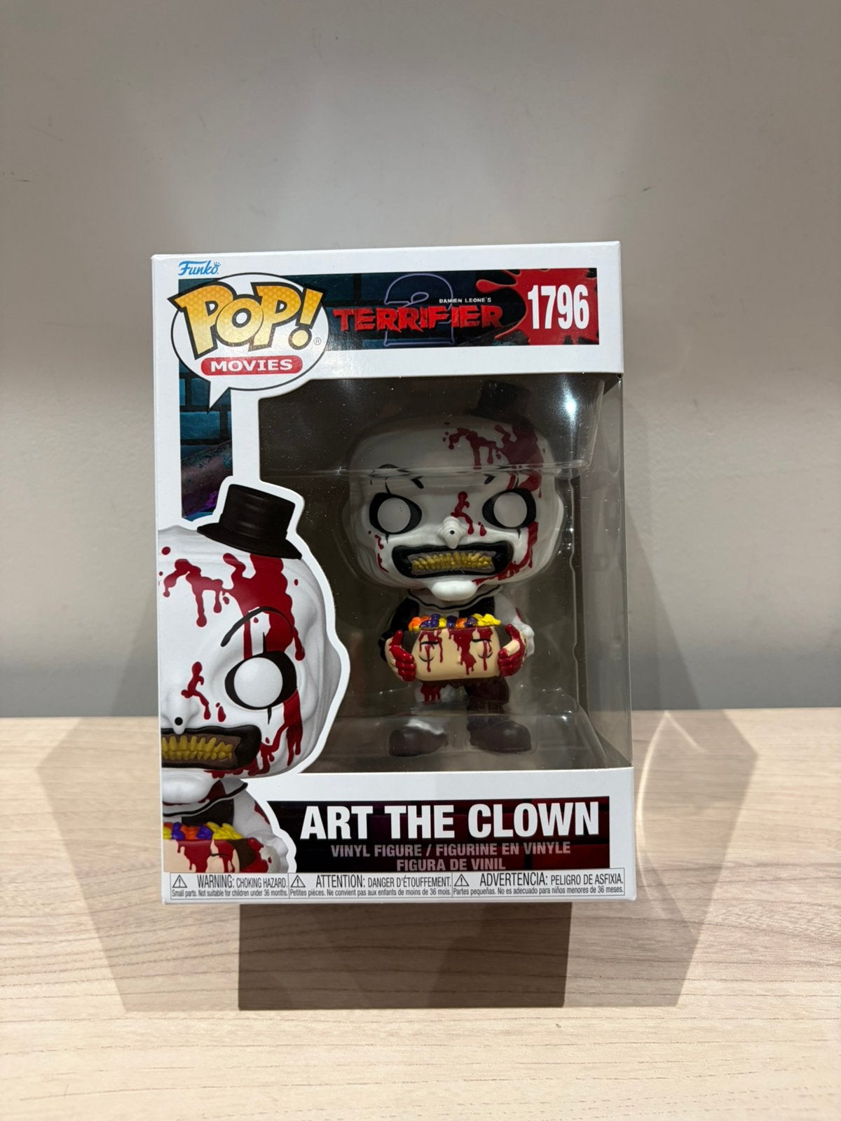 Funko Pop! Terrifier – Art The Clown with Head #1796, Ophalen of Verzenden, Zo goed als nieuw