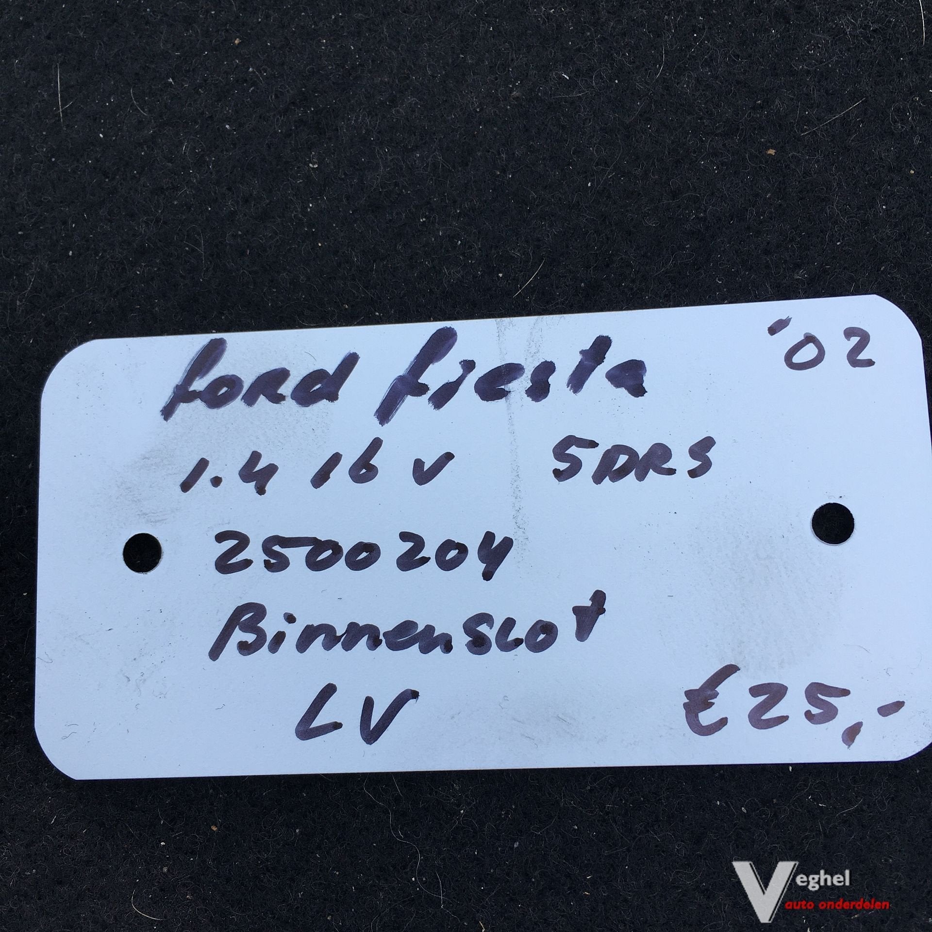 Ford Fiesta 1.4 16v 5drs  2002 2500204  Binnenslot  Linksvoo, Gebruikt, -, -, Ophalen of Verzenden