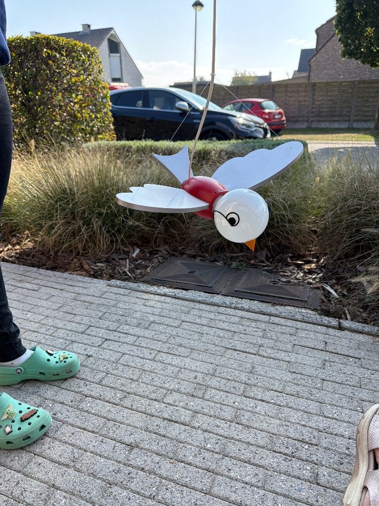 Hanglamp kinderkamer model vogel, Ophalen, Overige merken, Rood, Zo goed als nieuw