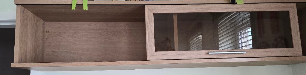 hangkast met glazen schuifdeur, Huis en Inrichting, Kasten | Wandmeubels, Ophalen, Gebruikt, 150 tot 200 cm, Minder dan 100 cm
