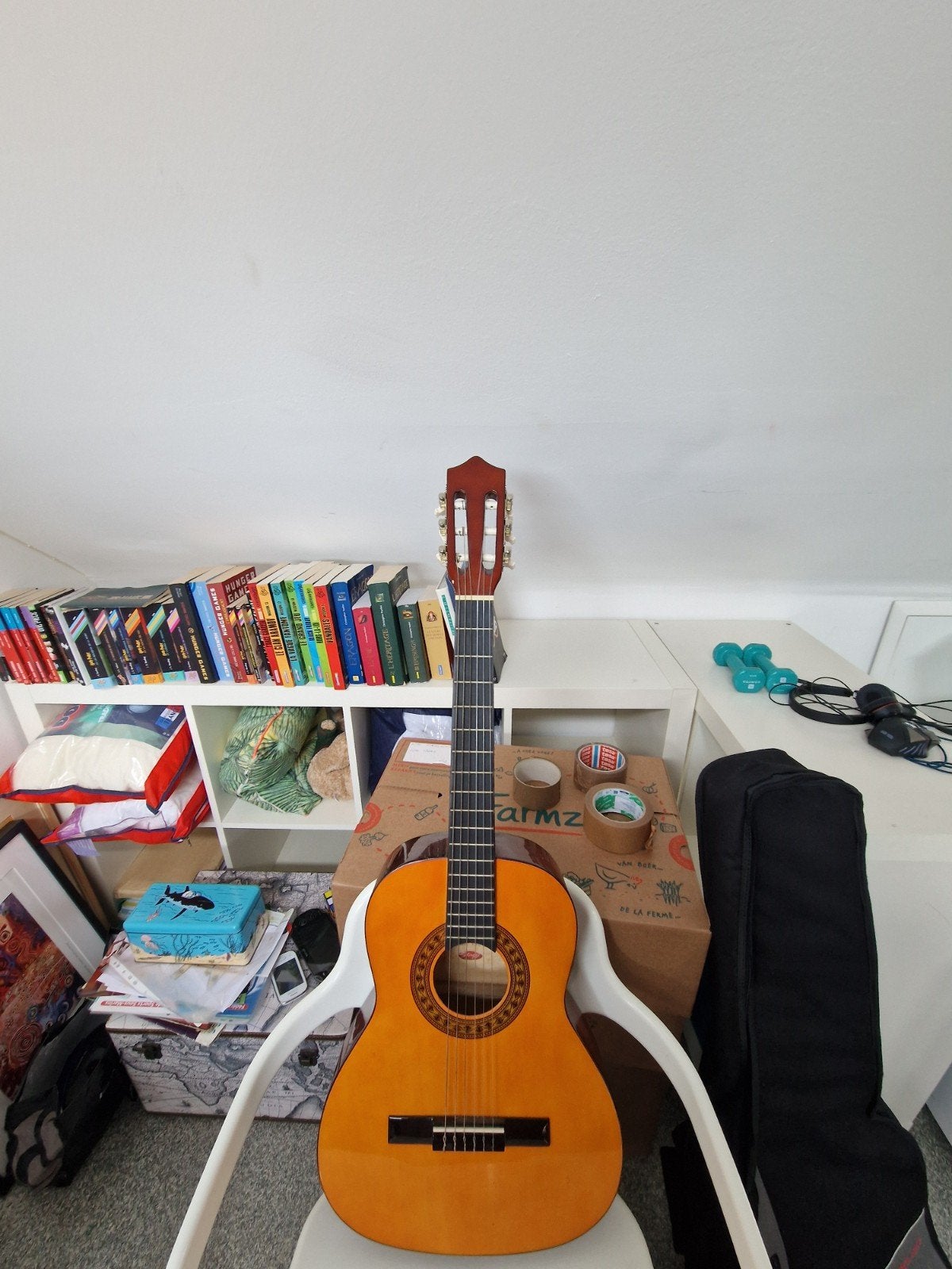 Guitare acoustique et sa housse de transport, Musique & Instruments, Instruments à corde | Guitares | Acoustiques, Enlèvement