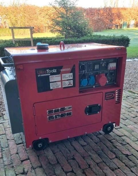 Generator 5kWh - mazout, Ophalen, Dieselolie, Geluidgedempt, Zo goed als nieuw