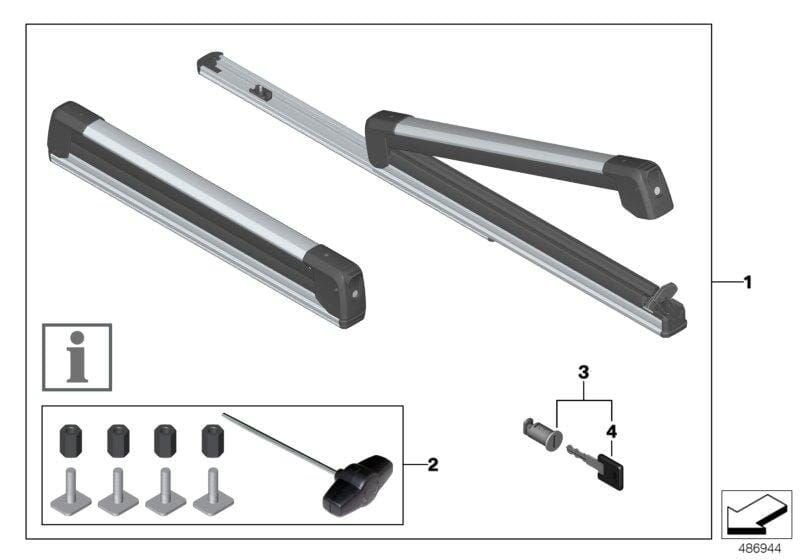 Ski drager  voor op BMW of Mini imperial 82722326527  232652, -, -, Nieuw, Ophalen of Verzenden