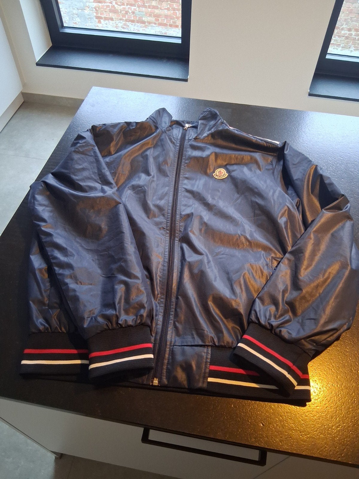 jas moncler, Kleding | Heren, Ophalen of Verzenden, Maat 56/58 (XL), Blauw, Moncler