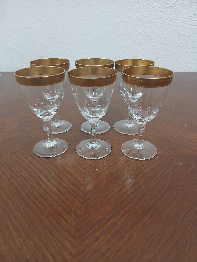 Set vintage kristallen portglazen 'Tosca' – Lyngby Glasværk, Antiek en Kunst, Ophalen of Verzenden