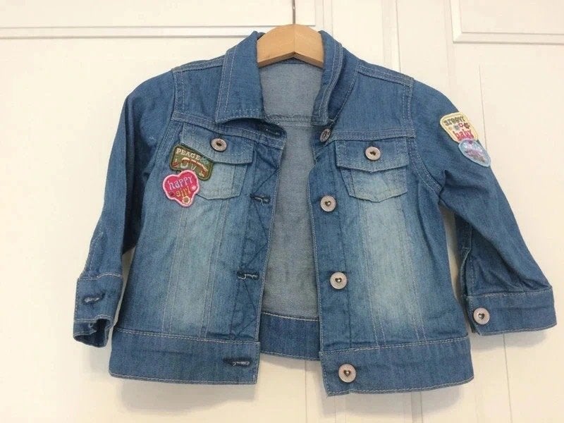 Veste en jean bébé fille, Mothercare, 9-12 mois, Enfants & Bébés, Enlèvement ou Envoi, Utilisé, Fille