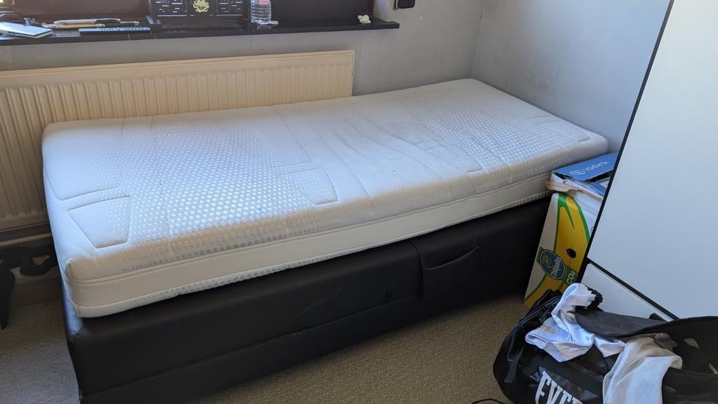 Boxspring, Maison & Meubles, Chambre à coucher | Lits boxsprings, 90 cm, Une personne, Enlèvement, Utilisé