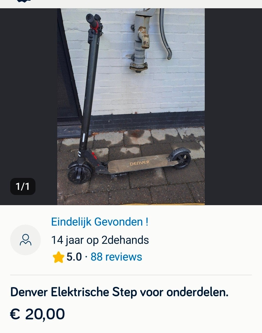 étape Denver pour les pièces proposées en raison de la perte, Enlèvement, Utilisé, Step électrique (E-scooter), Denver