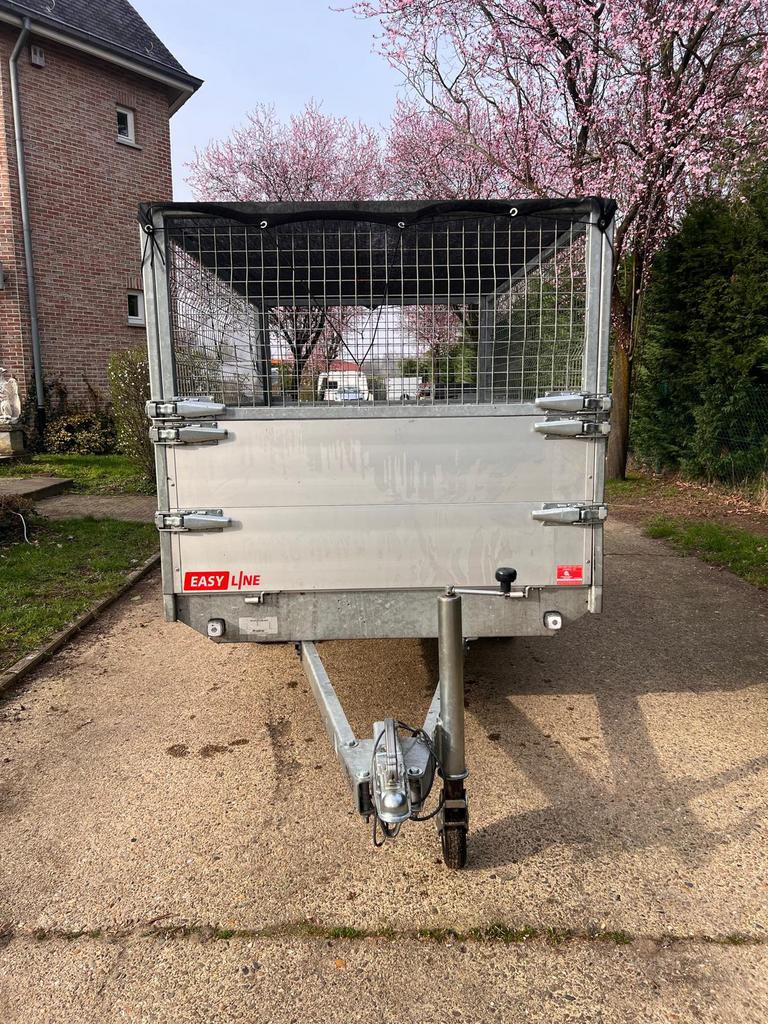 Alu plateau 750kg  250-150 loofrekken 2xborden steunpoten, Auto diversen, Ophalen, Zo goed als nieuw