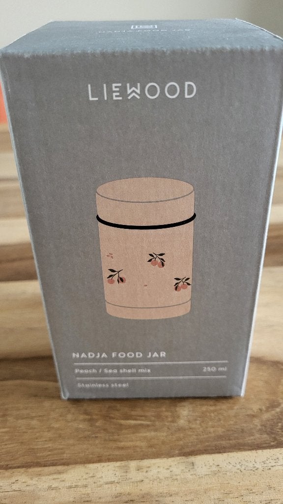 Liewood Nadja Food Jar – Thermos Potje 250 ml (Peach Print), Ophalen, Zo goed als nieuw, Overige typen
