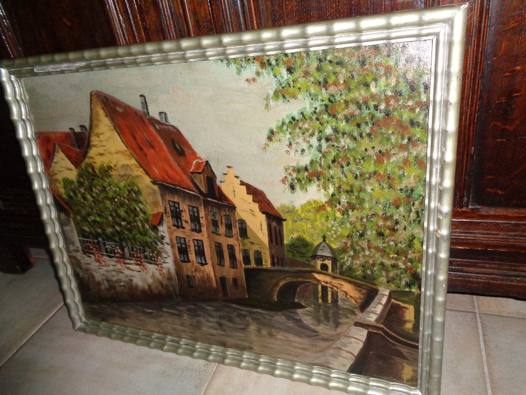 Cordonnier (XIXe siècle) -Belle peinture -Inscrite à BENEZIT, Antiquités & Art, Enlèvement ou Envoi, Cadre spécial, Panneau