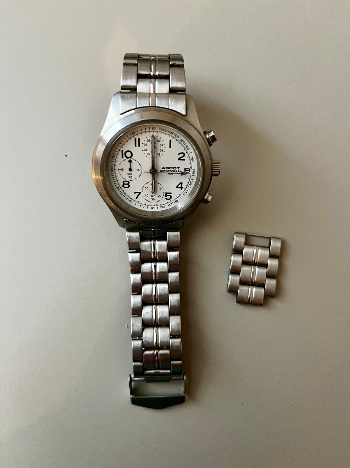 Montre Ascot avec bracelet en acier, Bijoux, Sacs & Beauté, Montre-bracelet, Autres marques, Enlèvement ou Envoi, Acier