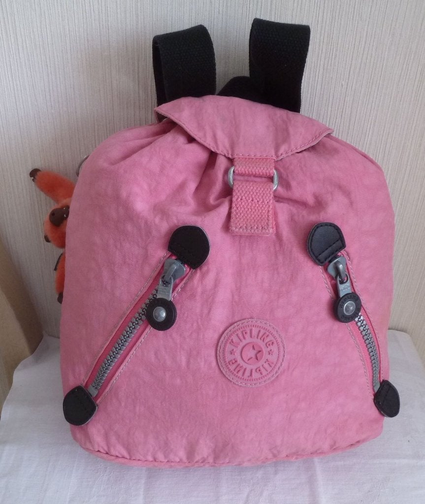 Kipling zachte rugzak middelgroot multifunctioneel + aap, Gebruikt, 25 tot 40 cm, Ophalen of Verzenden, Waterdicht