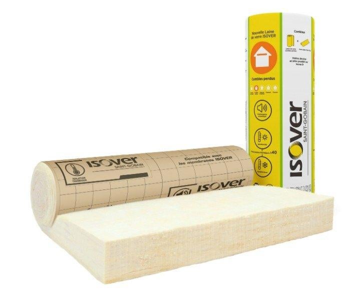 Rouleaux laine de verre combles  ISOVER  Ep.300mm : 16 € M², Enlèvement, Neuf, Bricolage