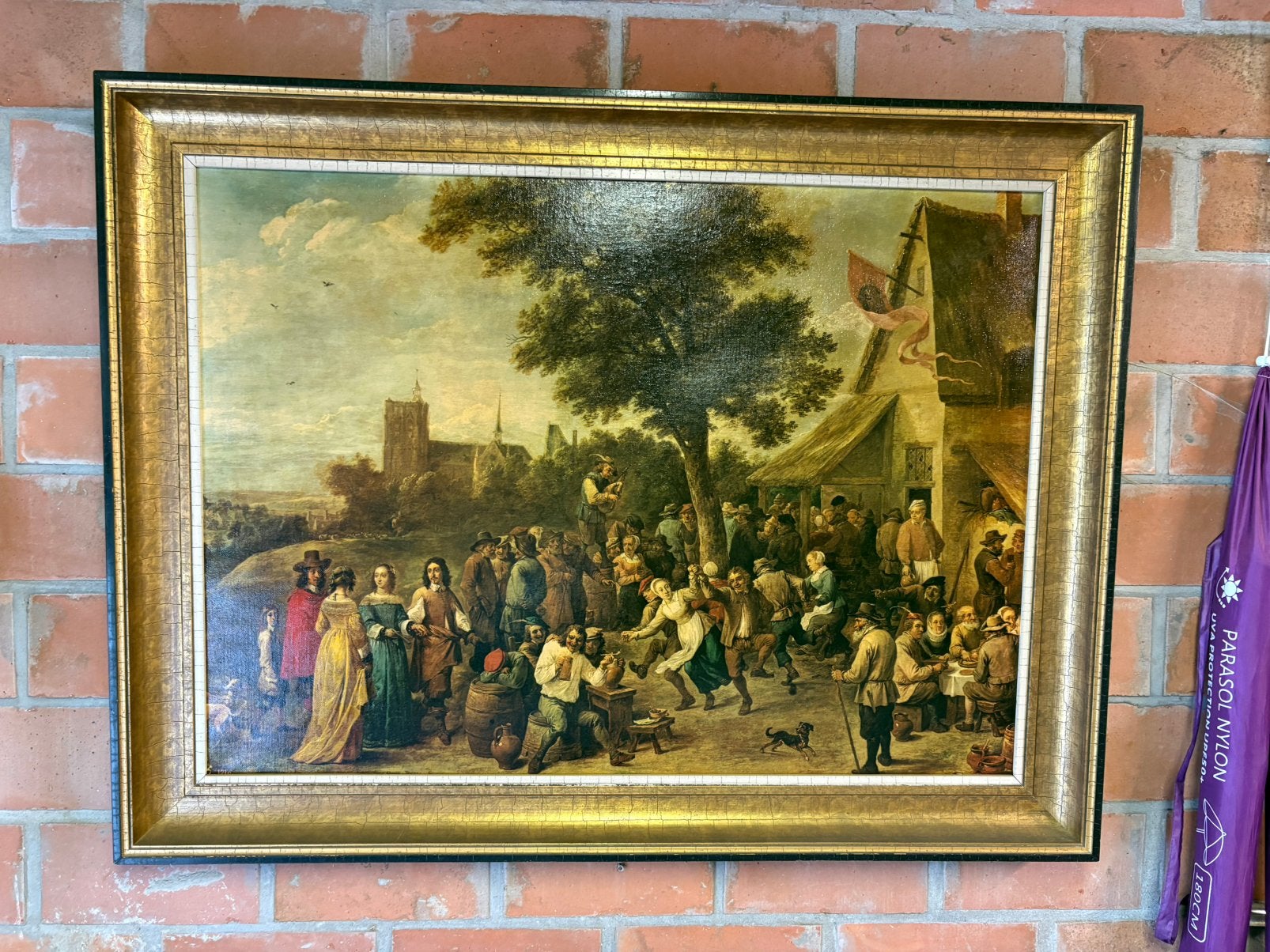 (Reproductie) Dorpsfeest David Teniers De Jonge, Antiek en Kunst, Ophalen, Klassiek, Doek