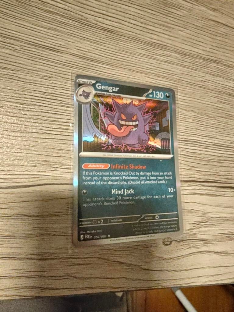 Gengar Pokémon kaart, Ophalen of Verzenden, Nieuw, Losse kaart