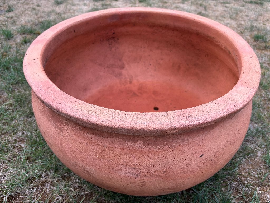 Grote Gebruikte Terracotta Bloempot, Ophalen, Gebruikt, 40 cm of meer, Rond