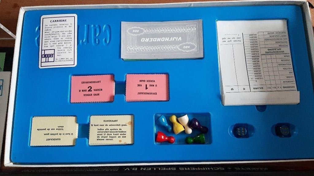 Vintage spel carrière, Hobby en Vrije tijd, Gezelschapsspellen | Bordspellen, Vijf spelers of meer, Ophalen of Verzenden, Gebruikt