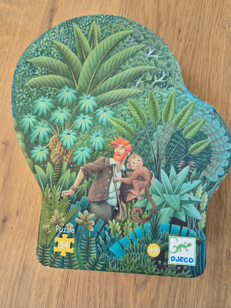 Djeco Puzzel "Dans la jungle" – 54 Stukjes (Ongebruikt), Enlèvement ou Envoi, Plus de 50 pièces, Comme neuf, 4 à 6 ans