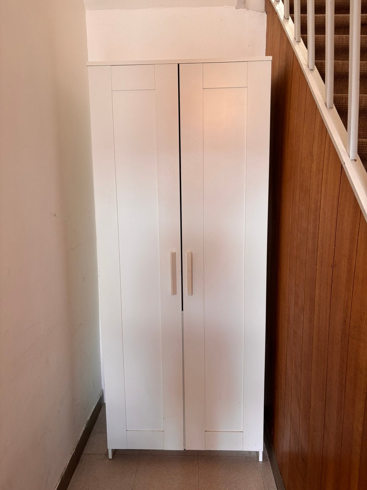 witte hangkast, Ophalen, Met deur(en), 50 tot 100 cm, Zo goed als nieuw