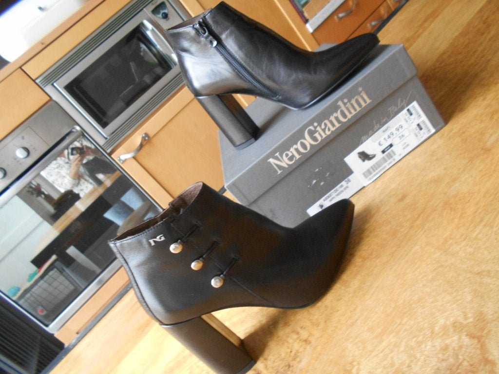 NEROGIARDINI...neuf...bottines noires...36, Ophalen, Zwart, Lage of Enkellaarzen, Nieuw