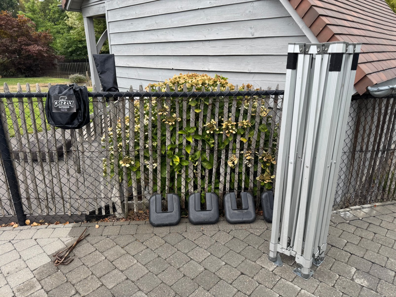 Grizzly easy GO UP 50 mm aluminium. Perfecte staat 3x3, Tente de réception, Pliable, Moins de 4 mètres, Comme neuf