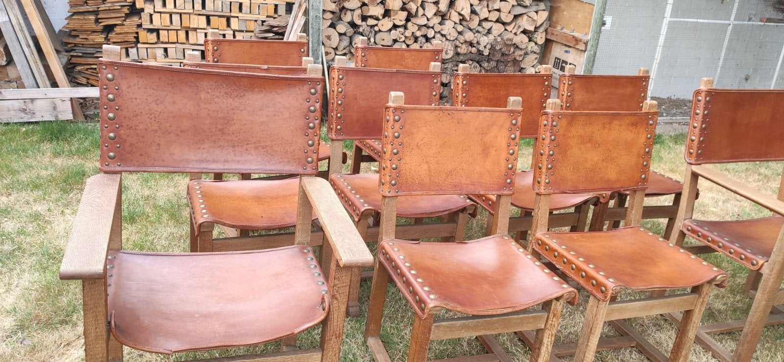 10 Vintage brutalistische stoelen, Huis en Inrichting, Stoelen, Ophalen
