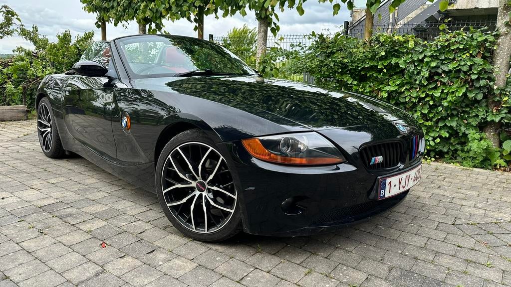 BMW Z4 2.2l 2003, Auto's, BMW, 1200 kg, Cabriolet, Zwart, Leder