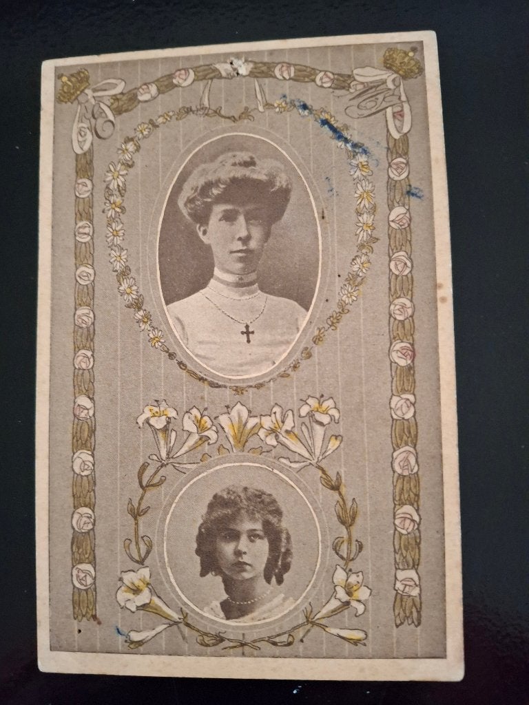 postkaart Koningin Elisabeth - Prinses Marie - josee ., Verzamelen, Verzenden, Gebruikt, Kaart, Foto of Prent