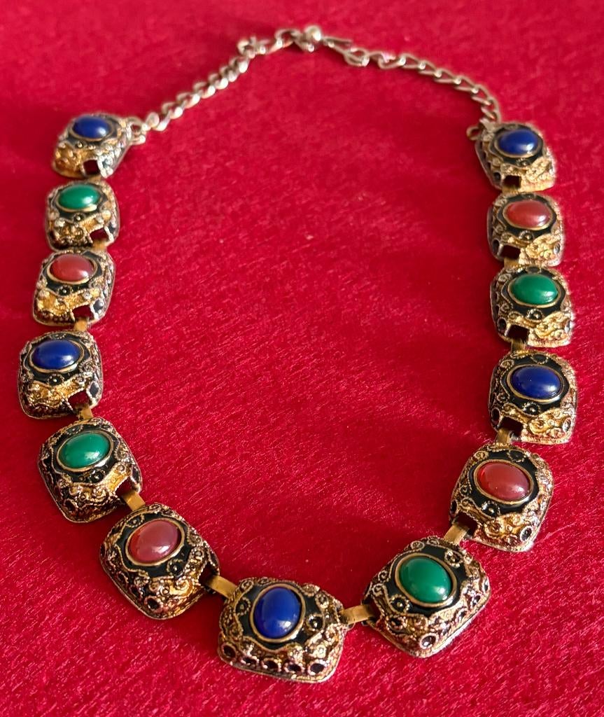 Vintage halsketting uit de jaren 70 - Mode-sieraden, Ophalen of Verzenden, Overige materialen, Ketting