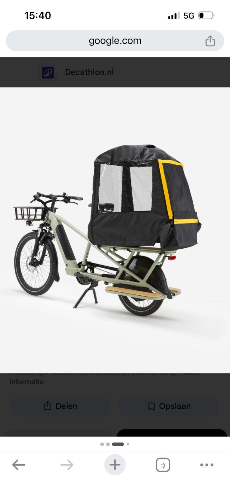 Reflecterende regenhoes voor cargofiets Longtail R500E, Ophalen, Zo goed als nieuw