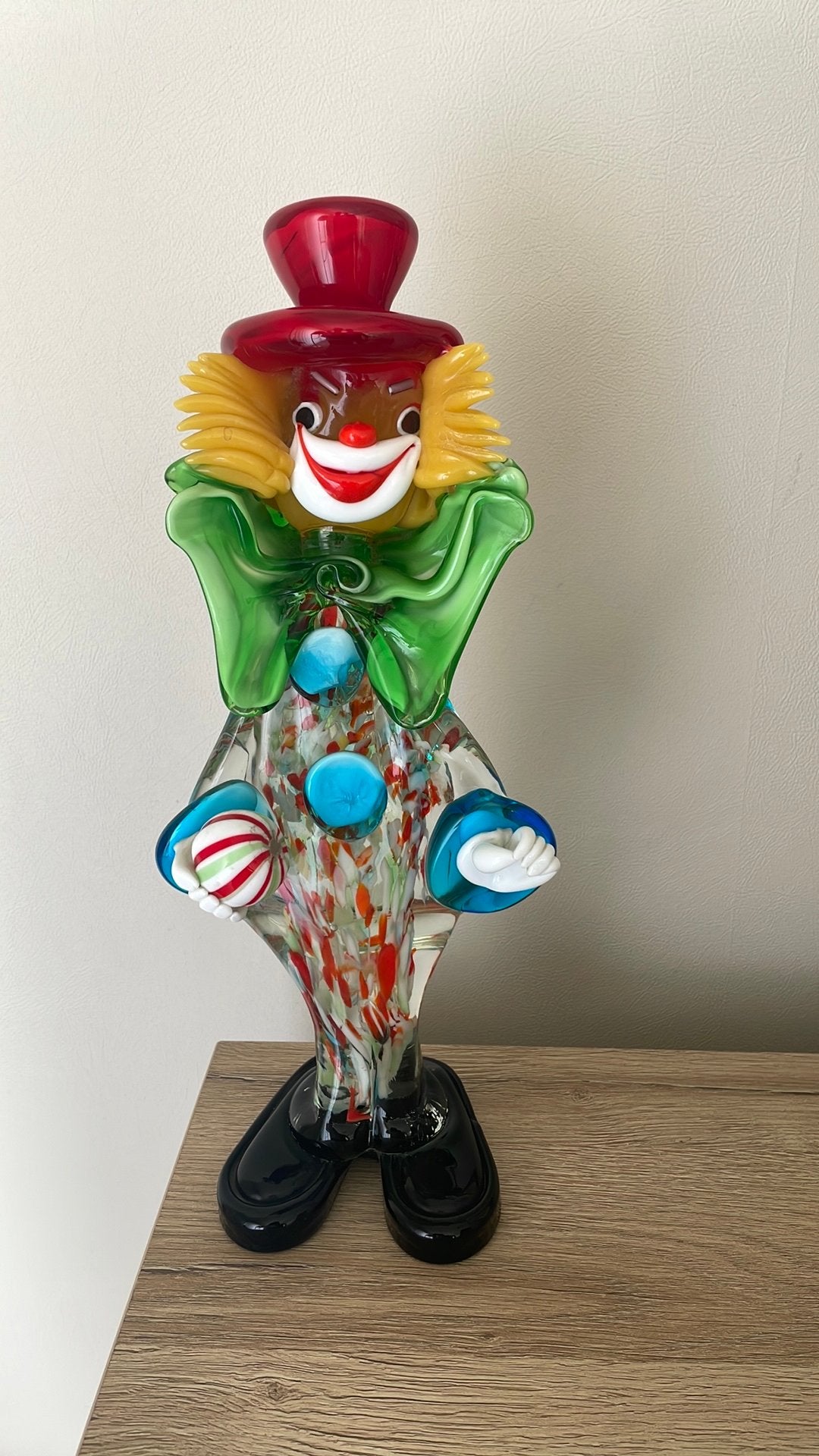Magnifique clown en verre fait main - Style de Murano, Enlèvement, Verre, Fait main