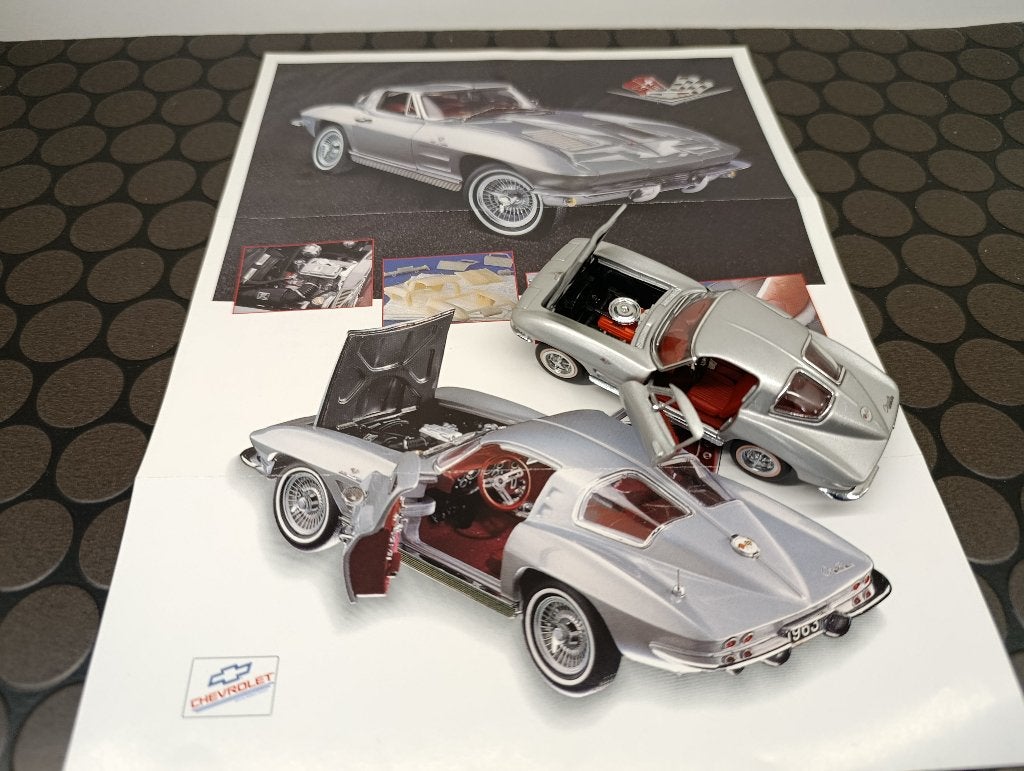 Corvette Stingray 1963 Franklin Mint 1/43, Hobby en Vrije tijd, Modelauto's | 1:43, Nieuw, Auto, Overige merken, Ophalen of Verzenden
