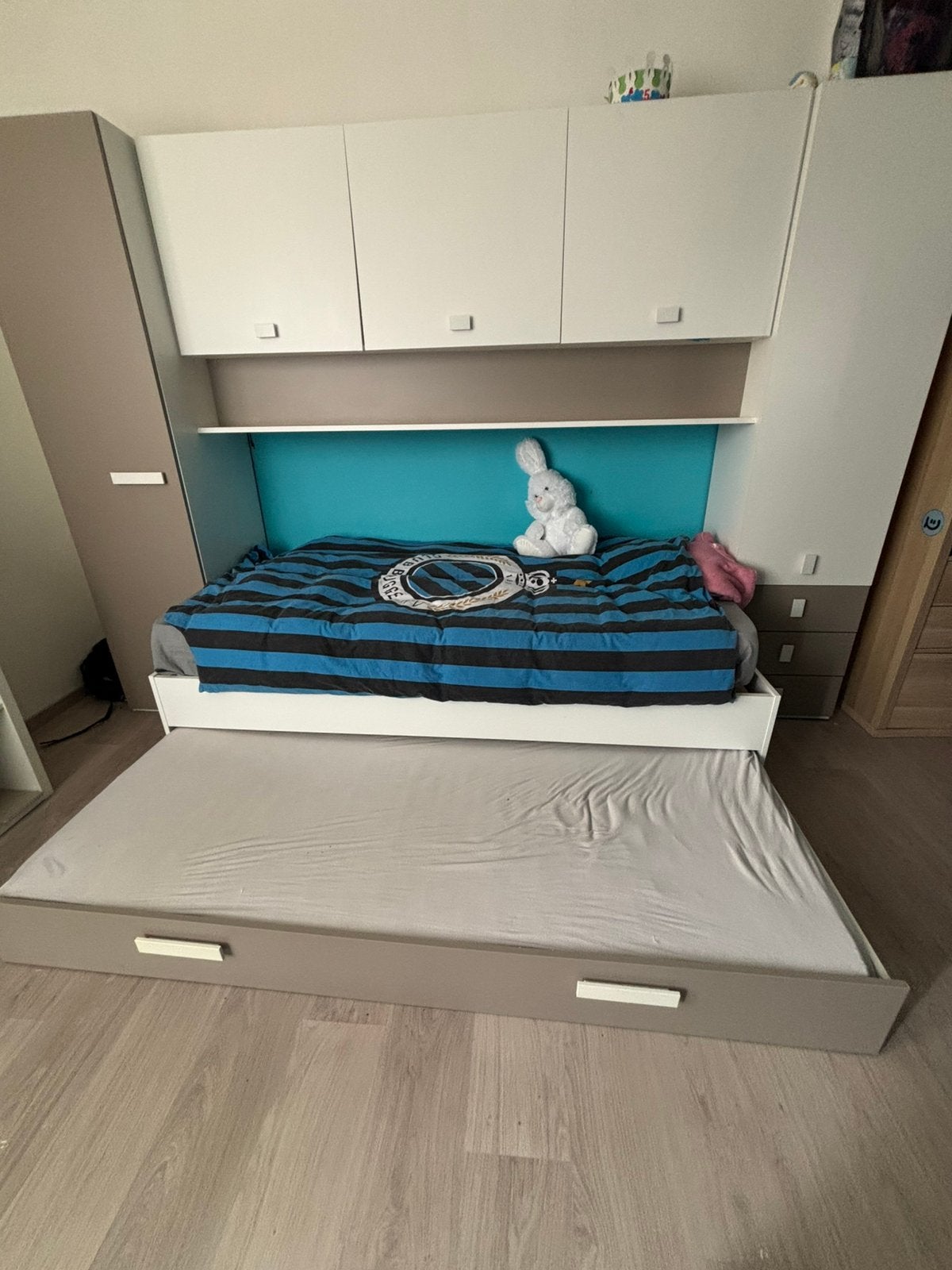 Te koop: Kinderkamer / Compact slaapmeubel zonder matrassen, Ophalen, Zo goed als nieuw, Jongetje of Meisje