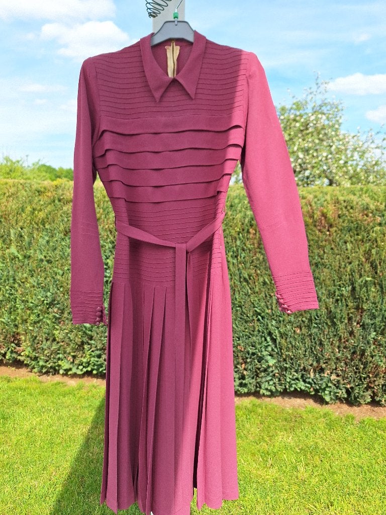 Magnifique robe habillée « Vintage » des années 50, Enlèvement ou Envoi, Porté, Taille 36 (S), Rose