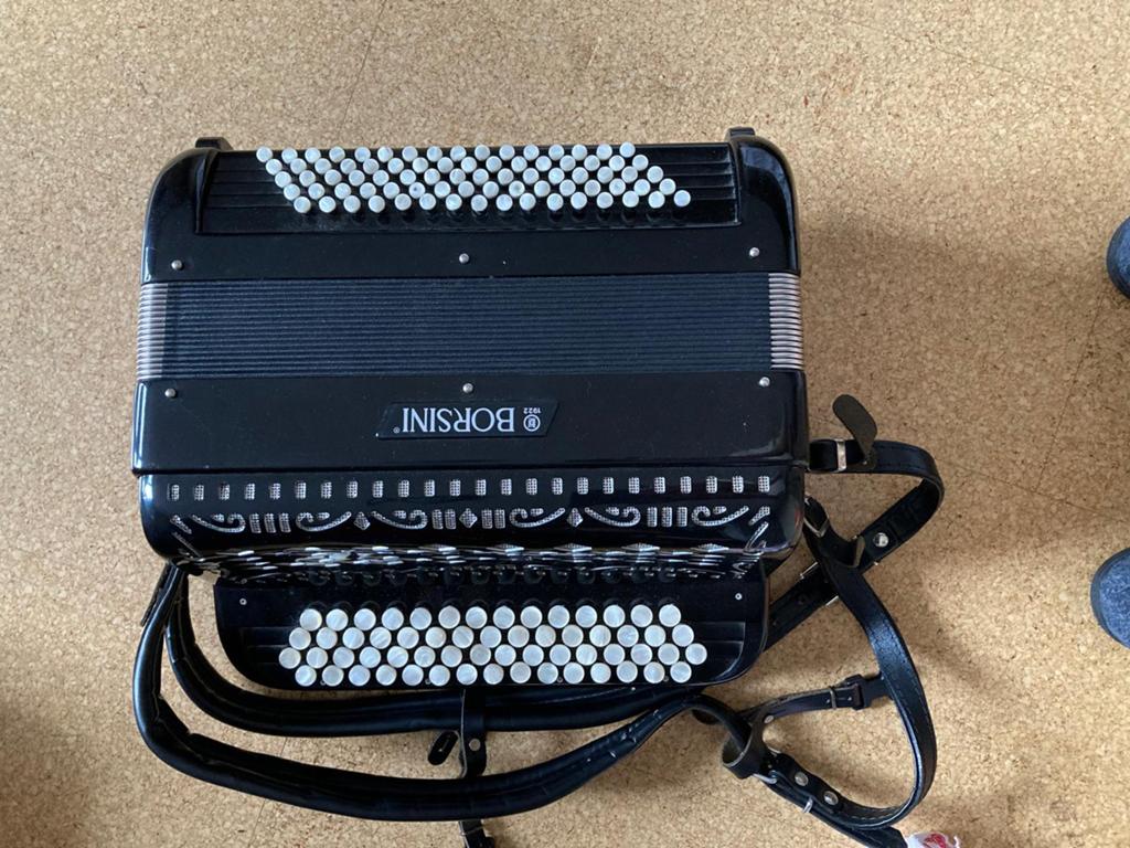 Accordeon Borsini, Muziek en Instrumenten, Accordeons, Ophalen, 80-bas, Zo goed als nieuw, Met koffer