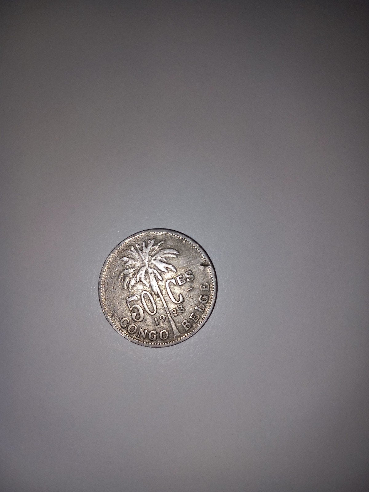 Pièce de 50 cents Congo Belge 1923, Timbres & Monnaies, Monnaies | Europe | Monnaies euro, Enlèvement ou Envoi, Belgique, 50 centimes