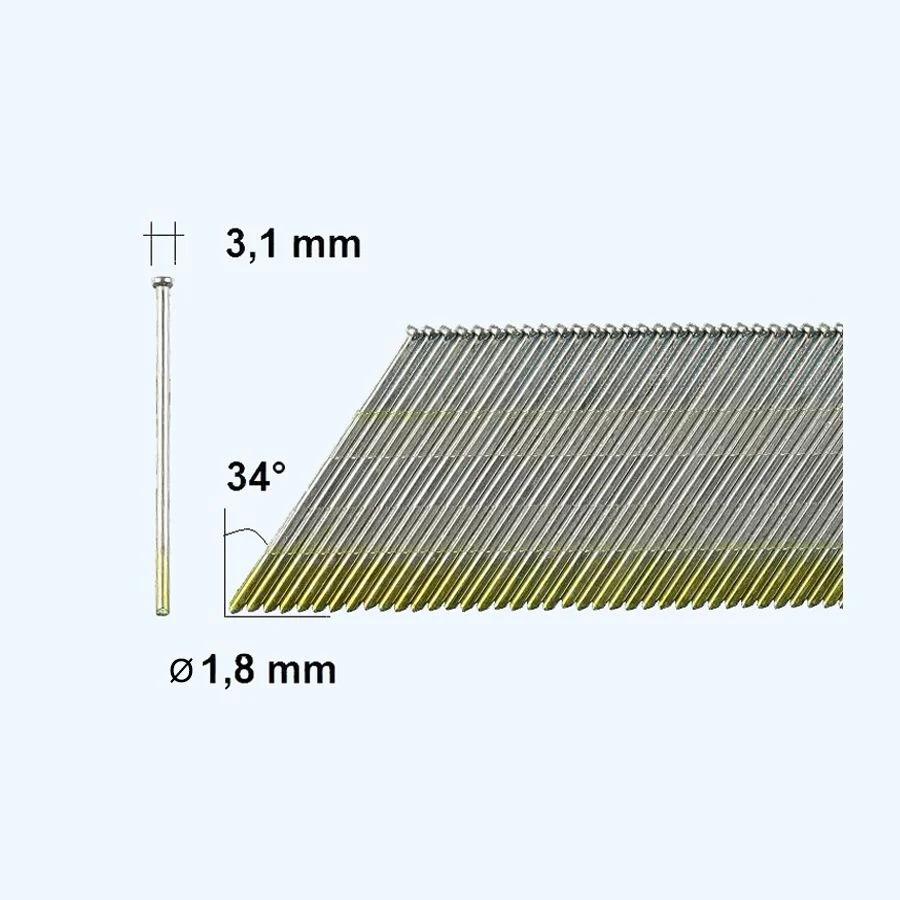 Clou DA 34 1.8mm 57mm, Bricolage & Construction, Volets, Enlèvement, Comme neuf