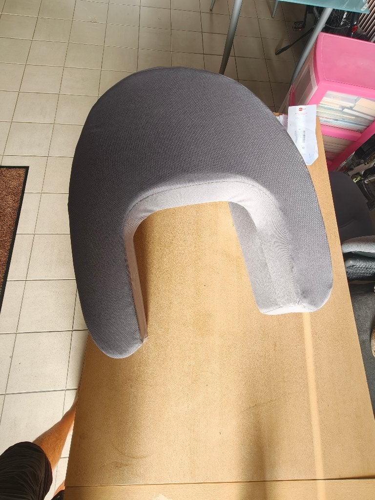 Coussin de lecture / soutien ergonomique gris, Maison & Meubles, Gris, Ergonomique, Utilisé, Autres formes