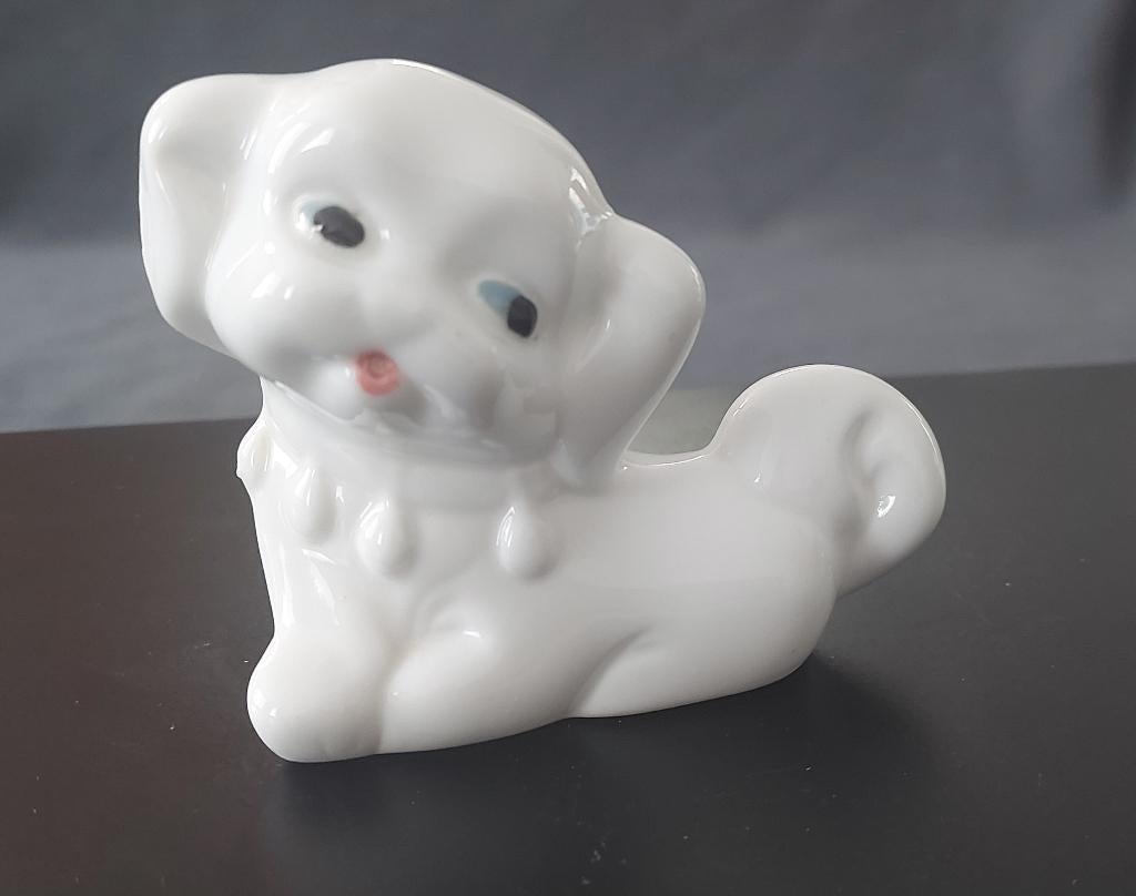 Petit chien blanc céramique chinoise, Enlèvement, Comme neuf