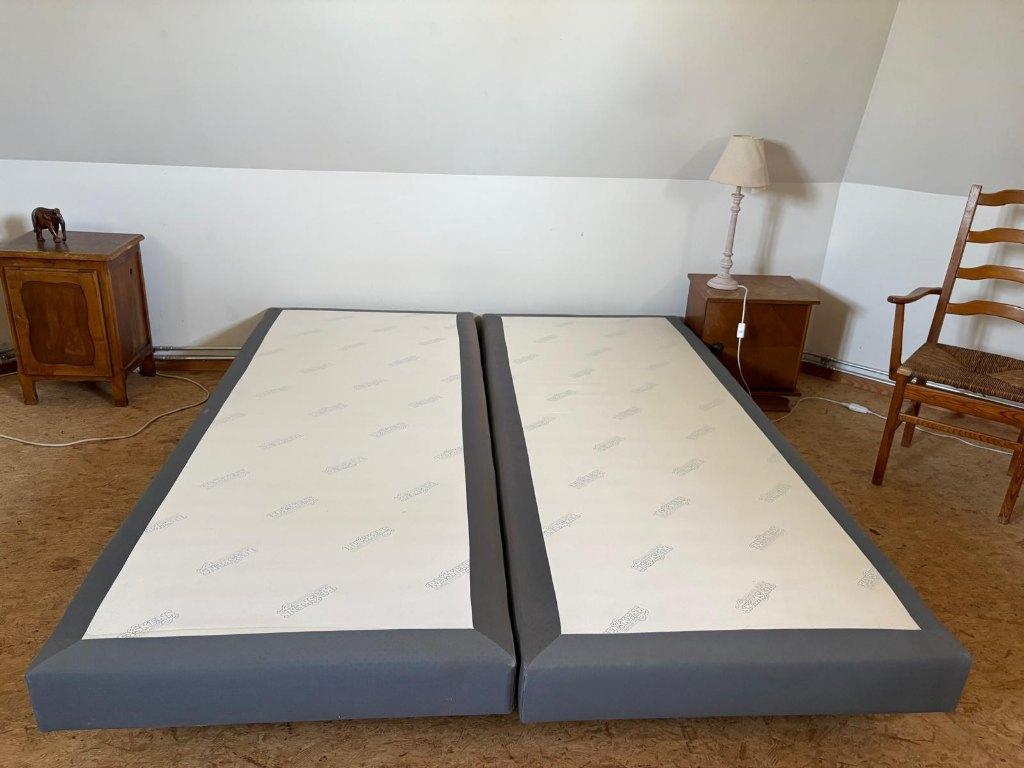 Sommier 180 x 220 pour lit double, Gris, Enlèvement, Utilisé, 180 cm