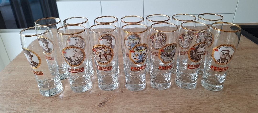Vintage bierglazen Primus - Ronde van Vlaanderen editie, Enlèvement