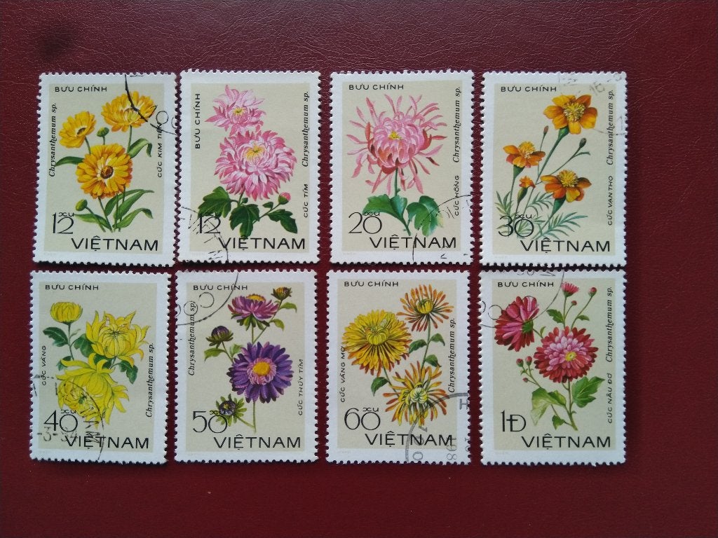 Bloemen, Viëtnam 1978, Verzenden, Gestempeld, Dier of Natuur