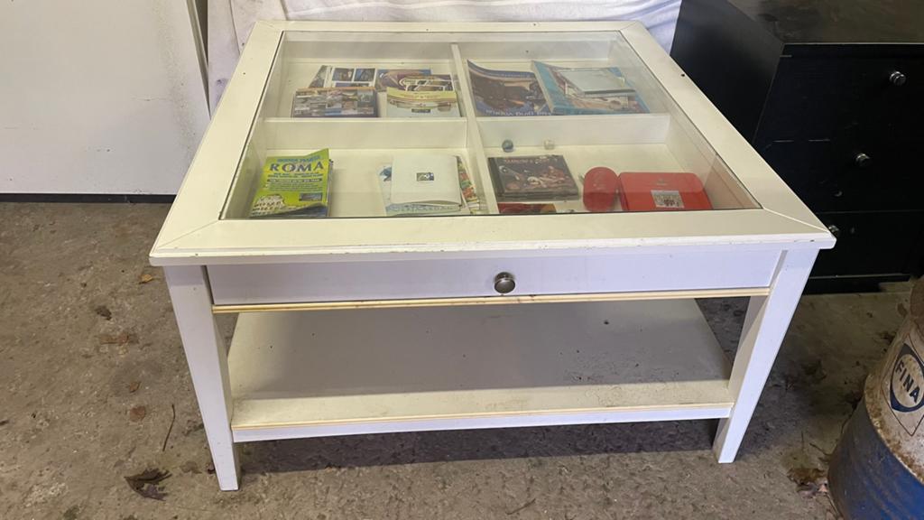 Salontafel wit, Ophalen, Vierkant, Zo goed als nieuw, Modern Landelijk
