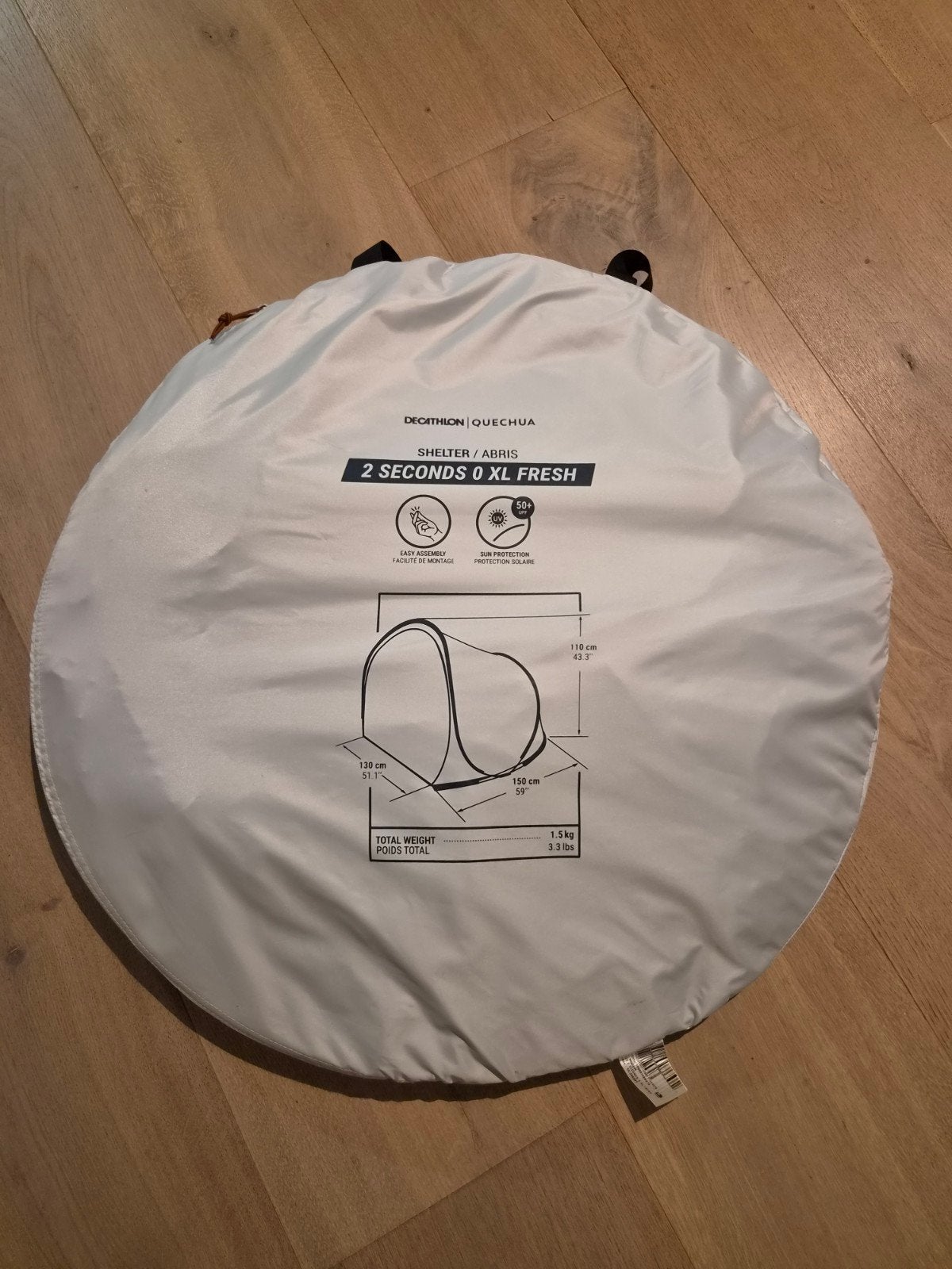 Quechua 2 Seconds XL Fresh strandtent – nieuw met label, Ophalen, Zo goed als nieuw, Tot en met 2