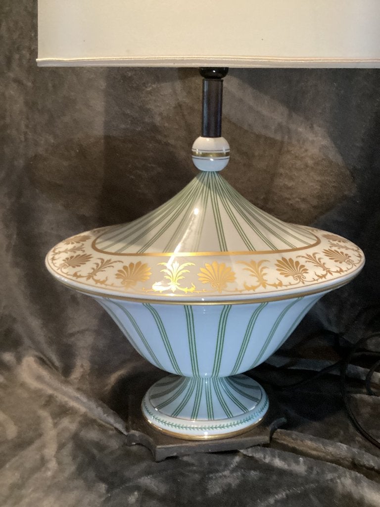 2 lampes de table Empire en porcelaine. 029/a., Maison & Meubles, Enlèvement