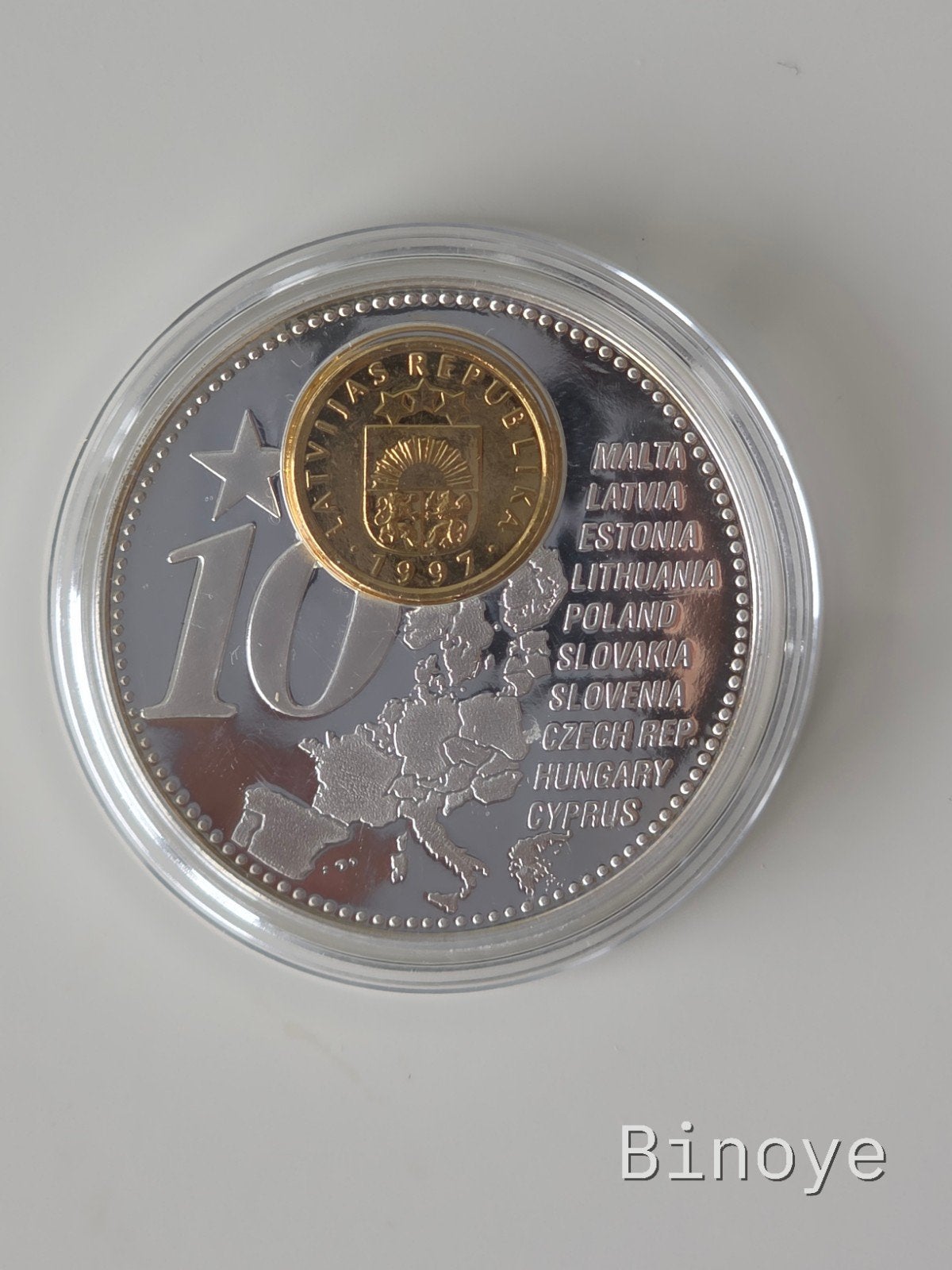 Letland 2006 Uitbreiding van de Euro Proof, Postzegels en Munten, Ophalen of Verzenden