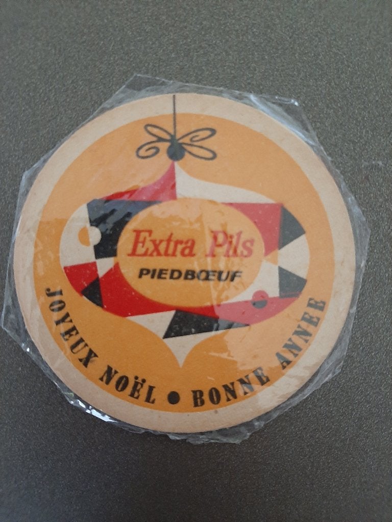Bierviltje Piedboeuf 14 : Joyeux noël, Verzamelen, Ophalen of Verzenden, Gebruikt, Viltje(s), Jupiler